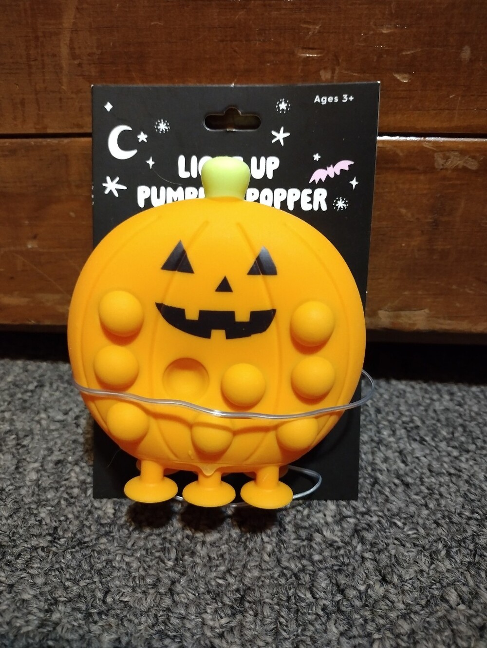 Spritz Light-Up Pumpkin Popper Toy - Orange, Black